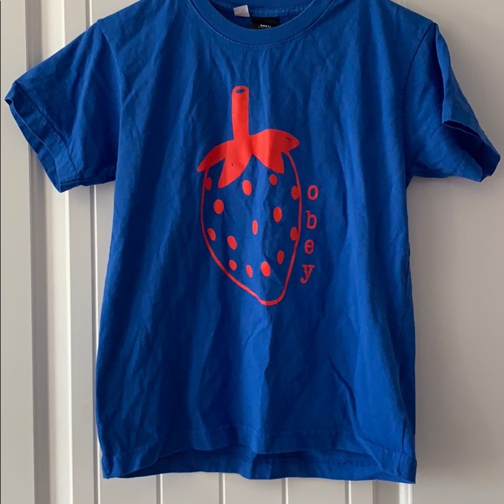 Limited edition OBEY strawberry tee shirt